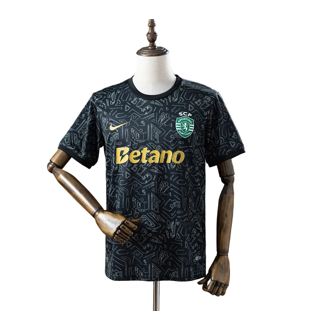 CAMISOLA DO SPORTING 25/26 EDIÇÃO ESPECIAL PRETO E BRANCO