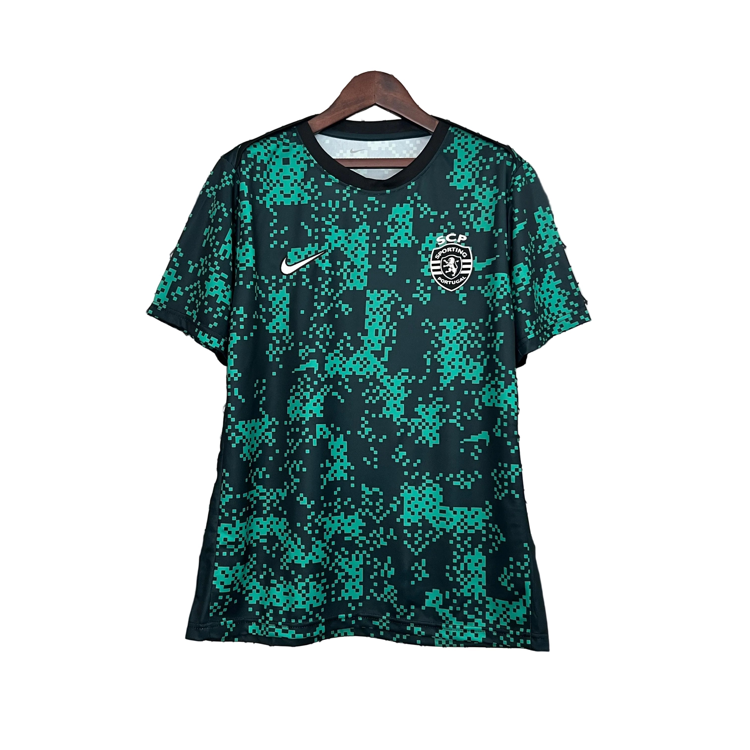 CAMISOLA DO SPORTING 24/25 TREINO VERDE E PRETO