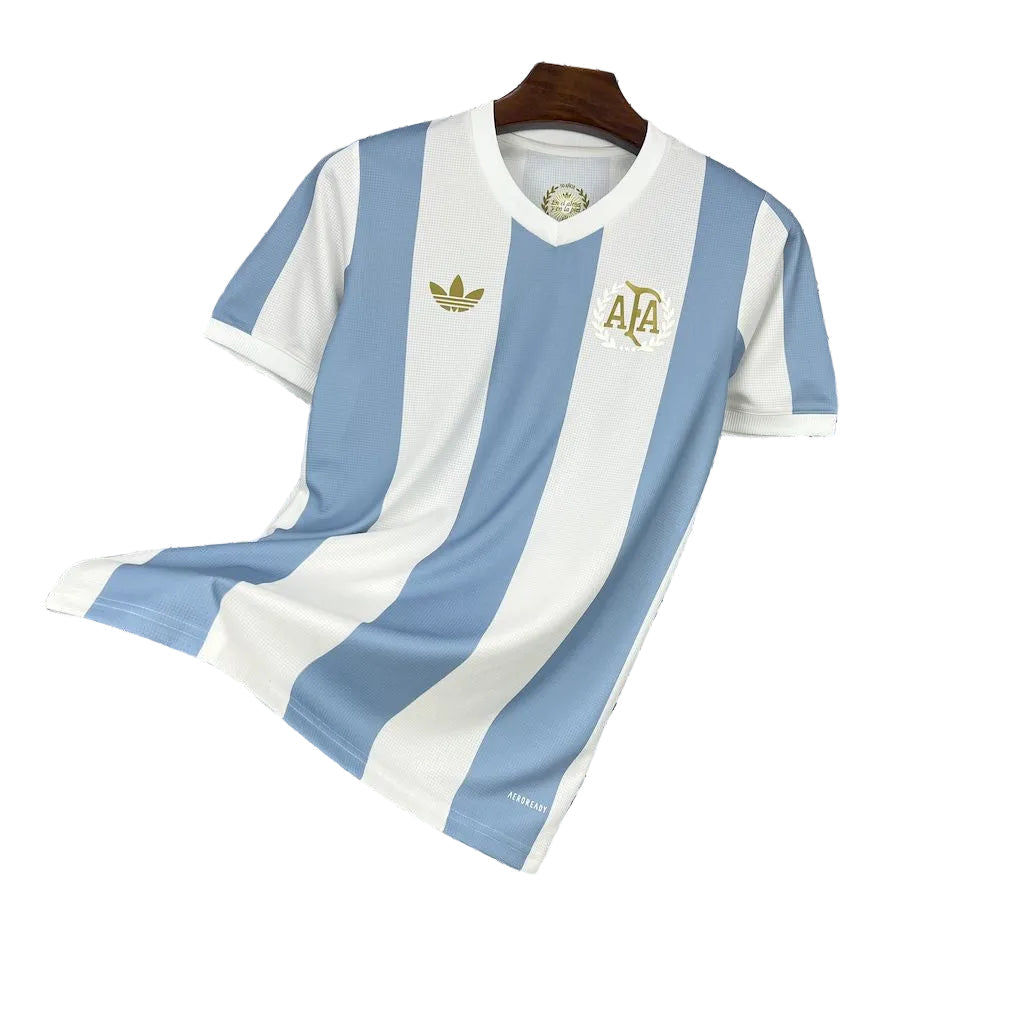 CAMISOLA DA SELEÇÃO DA ARGENTINA 25/26 AZUL E BRANCO
