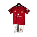 KIT INFANTIL DO MANCHESTER UNITED 25/26 VERMELHO