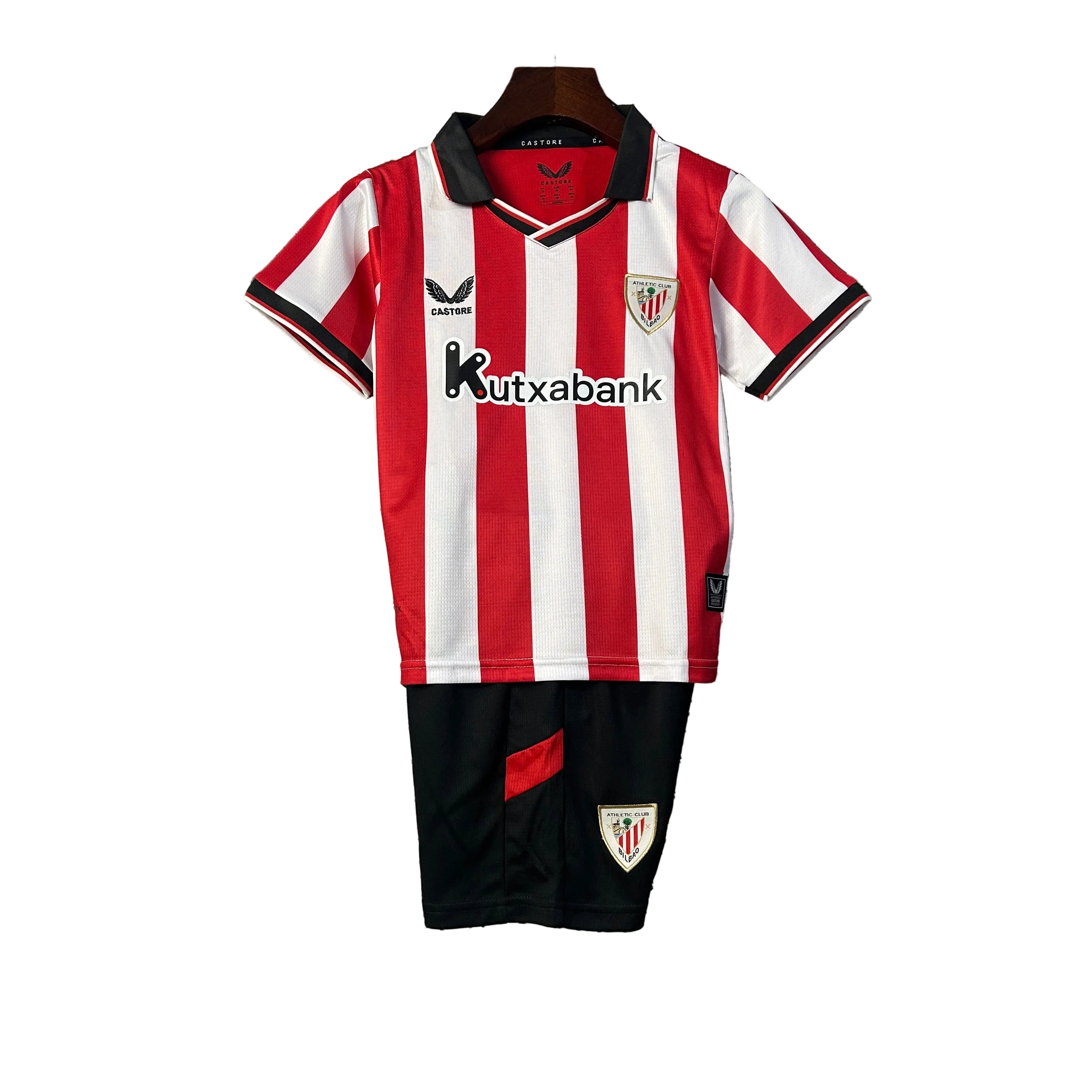 KIT INFANTIL DO ATLETIC BILBAO 25/26 VERMELHO E BRANCO