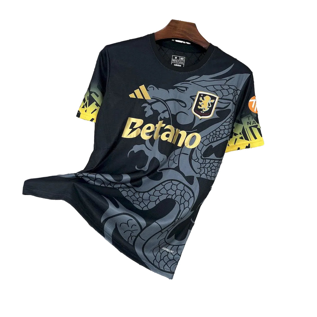 CAMISOLA DO ASTON VILLA 25/26 BLACK DRAGON
