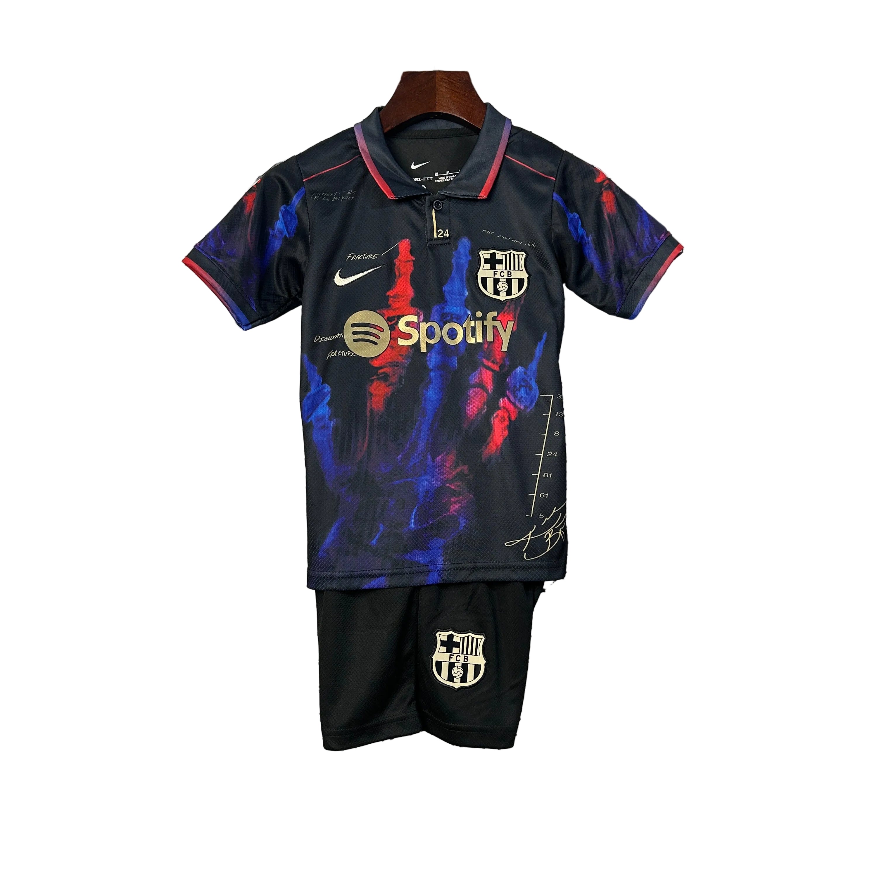 KIT INFANTIL DO BARCELONA 25/26 EDIÇÃO ESPECIAL PRETO